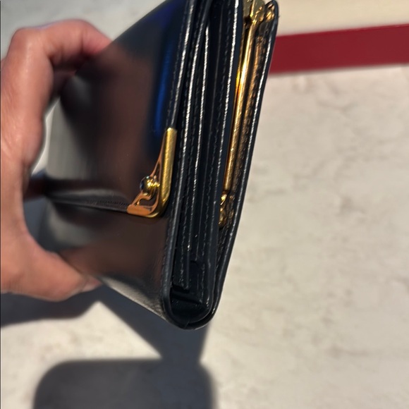 Cartier Black and Gold Leather Clutch - Picture 10 of 12